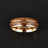 Men 8mm Tungsten Guitar String Whisky Barrel Wood Inlay Engagement Wedding Band